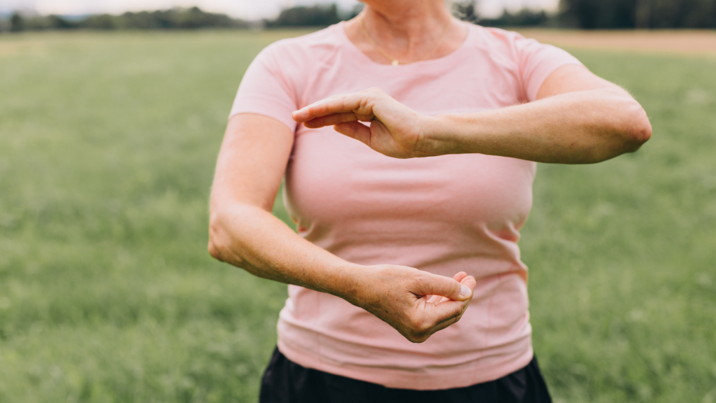Senior practicing Tai Chi for balance and mobility