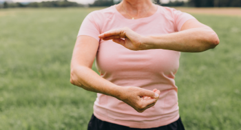 Senior practicing Tai Chi for balance and mobility